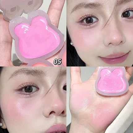 Water Gloss Cheek Cream Monochrome Blush Paste Mud Purple Orange Tint Waterproof Lip Cheek Contour Rouge Brightening Makeup Blus