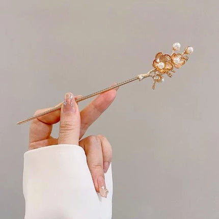 Chinese Style Hair Stick Glowing Lotus Lantern Hairpin Women Ancient Style Palace Lantern Hair Stick Flower Tassel Hair Insert