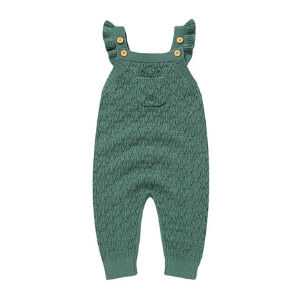 Baby Girls Knit Rompers Sleeveless One Piece Newborn Infant Solid Jumpsuits 0-18m Toddler Spring Autumn Outfits Children Clothes