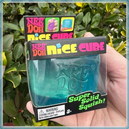 Schylling Needoh Gel Ice Cube Toy, Square Decompression Squishy Stress Ball, Vent Squeeze Toy, Stress Relief Sensory Fidget Toy
