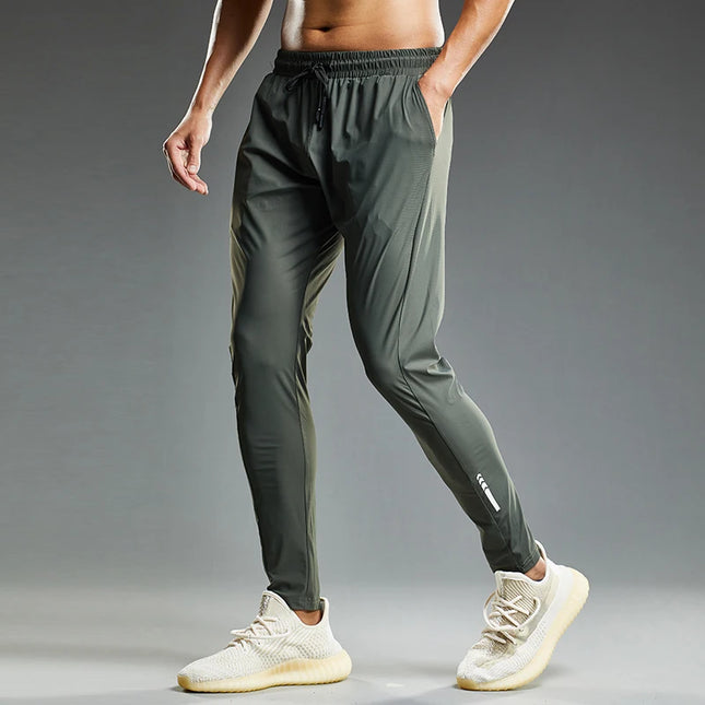 Summer Thin Men's Jogging Sweatpants Elastic Shrink Leg Casual Outdoor Training Fitness Sport Pants Running Trousers Mens Pants