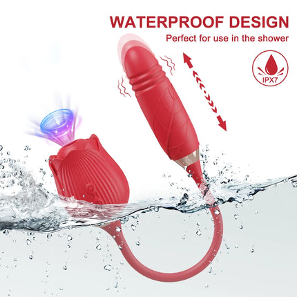 Clit Sucker Vibrator for Women Sucking Clitoris Stimulator with Thrusting Egg Female Masturbation Adult Goods Sex Toys for Women