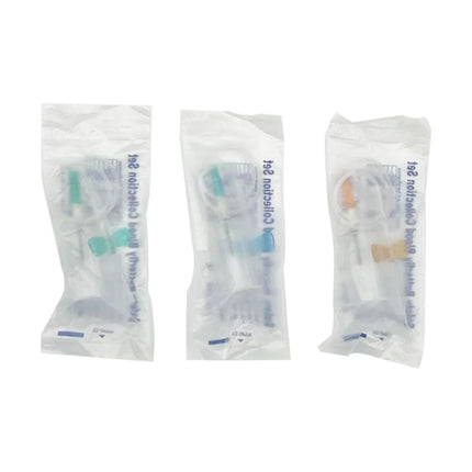 50 Sets of Safe Disposable Vacuum Blood Collection Kits with Safety Lancets Pet Medical Scalp Vein Kits