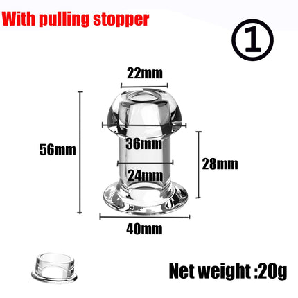 4 Sizes Transparent Hollow Anal Plug Dilator Silicone Butt Plug Speculum Peeking Anal Prostate Massage Sex Toy For Woman Men Gay