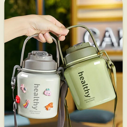 Stainless Steel Vacuum Flask, Outdoor Portable Keeps Cold and Heat, Thermal Bottles, Drinkware