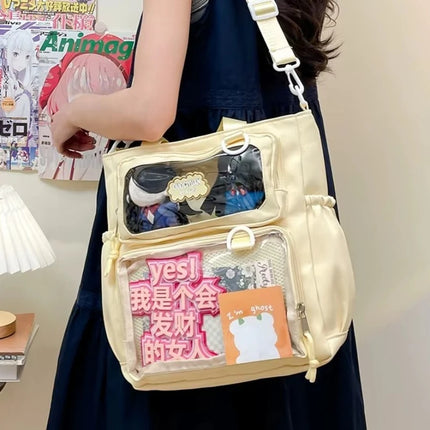 New Y2K Sweet Girl's Ulzzang Ita Bag Large-capacity Crossbody Bag Japanese Comic Exhibition Single Shoulder Bag with Insert