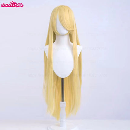 High Quality Anime 100Cm Long Staight Cosplay Wig Black White Red Pink Brown Gold Blue Blonde Purple Heat Resistant Hair Wigs