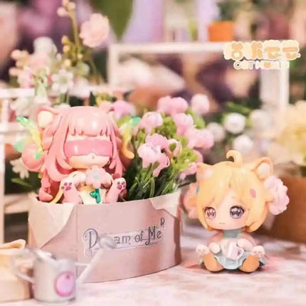 Hot Original Moni Cute Cat Kitten Office Blind Box Table Display A Surprise Toy  For The Girl'S Birthday Present Cute Kawaii Gif