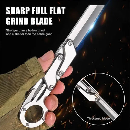 【Crafted with Ingenuity】Stainless Steel Multi-Functional Folding Peeler - EDC Tool & Portable Outdoor Fruit Knife