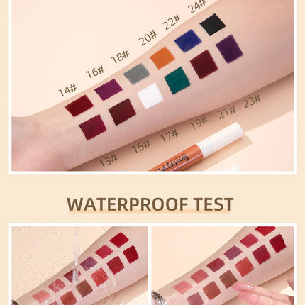 QIBEST Liquid Lipstick Waterproof Velvet Nude Matte Sexy Red Lip Gloss Long Lasting Nonstick Lip Stain Makeup 24 Colors Hots