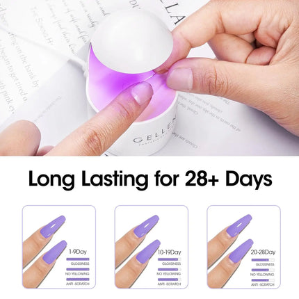GELLEN Nail Polish Set 18ml 4PCS Kit Base Coat Top Gel Cuticle Softener Oil Salon Quality Manicure Pedicure Valentines Gift