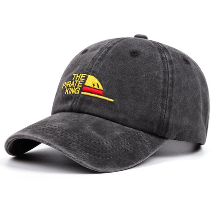 The pirate King letter embroidery vintage distressed baseball caps women men Fashion outdoor casual duck hats