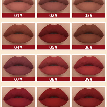 24 Colors Matte Lipstick Woman Lip Makeup Velvet Lipgloss Long Lasting Lip Tint Waterproof Non-stick Cup Lip Gloss Cosmetics