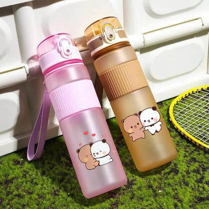 Bubu Dudu Water Bottle Yier Bear Panda Girl Boy Large Capacity Sports Kettle Transparent Cold Water Cup Outdoor Portable 550ml
