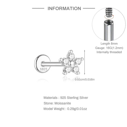 Aide Mini 2/3/4mm Moissanite Earring For Women 925 Sterling Silver Earring INS Trend Wedding Ear Studs Jewelry Brincos de Pratas