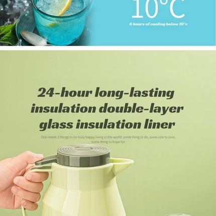 Glass thermos double-layer kettle household 1L large-capacity hot water bottle liner vacuum thermos bottle warmer coffee kettle