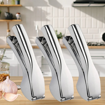 Stainless Steel Garlic Press Kitchen Special Garlic Mincer Garlic Crusher Detachable Easy to Clean Squeeze  for Fine Garlic