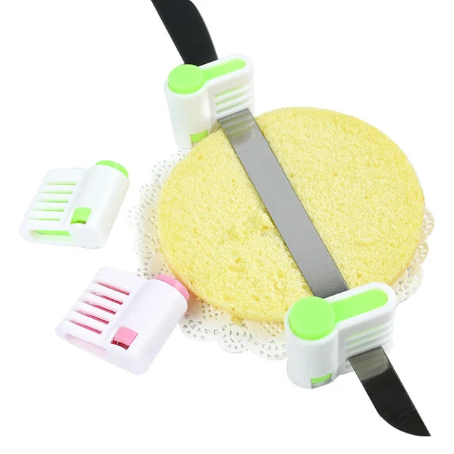 2pcs/set 5 Layers Cake Slicer Adjustable DIY Bread Knife Splitter Cutting Leveler Toast Slicer Fixator For Kichen Bakeware Tool