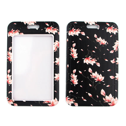 New Sakura Cherry Blossoms Flower lanyard card ID Badge Holder Keychain Pass Gym Mobile Kids Key Holder Key Rings Gift