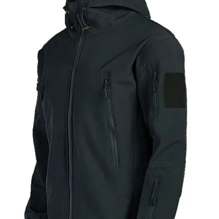2024 Fall And Winter New Men's Tactical Jacket Sharkskin Soft Shell Windproof Waterproof Jacket Multi-Pocket Warm Men's Clothing