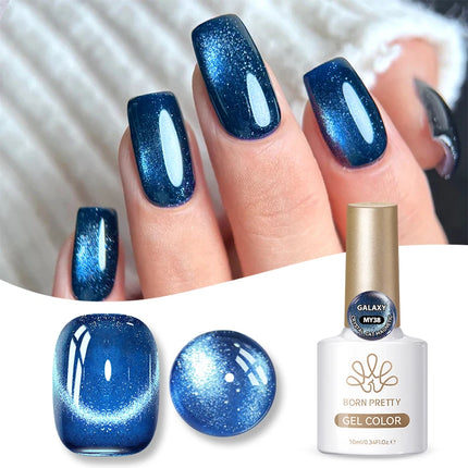 BORN PRETTY 10ml Pink Water Light Cat Magnetic Gel Polish Spaking Glitter UV LED Soak Off Gel Varnish Crystal DIY Manicure