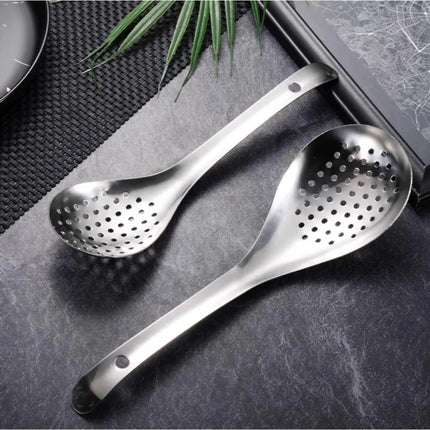 1 Pack Stainless Steel Colander Kitchen Colander Spoon Filter Strainer Food Scoop Perforated Skimmer Colander Easy to Clean