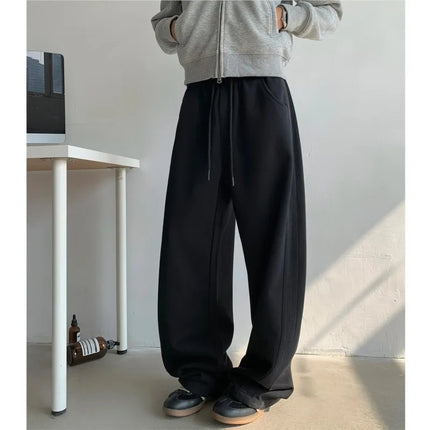 New Men's Casual Pants Side Striped Wide Leg Outdoor sports pants Straight Sweatpants Neutral High-quality Long Baggy Trousers