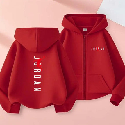 Trendy Print Kids Hooded Zipper Sweatshirts Spring Autumn Casual Streetwear For 2-13 Year Boys Girls Children Top Clothes