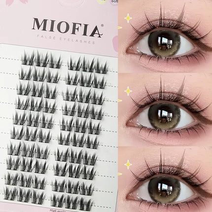 120 bundles Mink False Eyelash Natural Fishtail Lash 3D Russian Individual Eyelash Extension Cluster Makeup Tool Wholesale