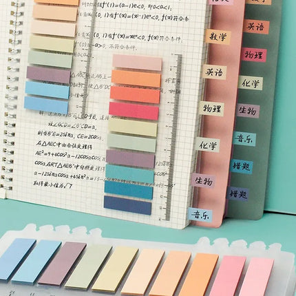 6 Series Colorful Self-Adhesive Sticky Notes Memo Pad - Office & School Supplies - Bookmark Point-It Marker Memo Sticker Paper