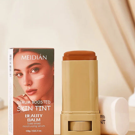 Bronze Foundation Stick Serum Boosted Skin Tint Silky Texture Moisturizing Coverage Concealer Base Even Skin Tone Makeup