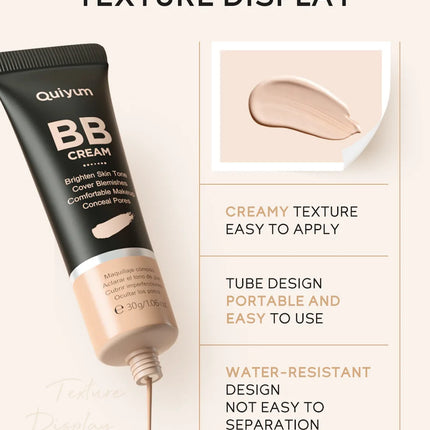 High Coverage Foundation BB Cream Concealer Brighten Facial Contour Primer Base Waterproof Long-Lasting Makeup Cosmetic
