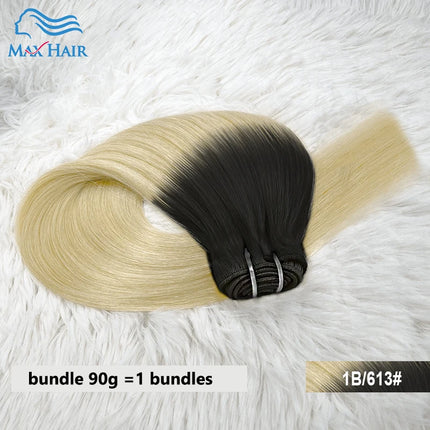 Straight 100%Human Hair Weft Bundles Extensions  Remy Natural Hair Sew In Weaves Brown Blonde Color Vietnamese Hair For Braiding