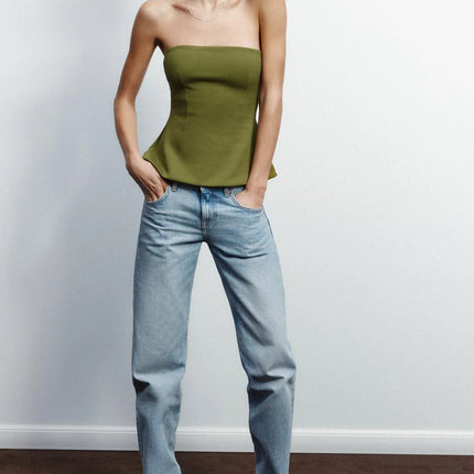 Spring New Women's Design Slim Fit Double Cloth Wrap Chest Sleeveless Top Simple Sleeveless Commute Regular Length Pure Color