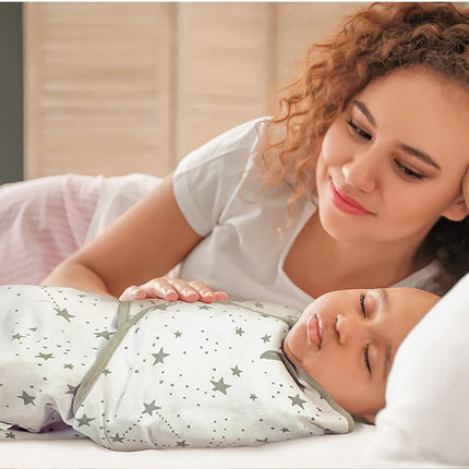 0-3M Newborn Baby Swaddle Wrap 100% Cotton Baby Sleeping Bag Stars Elephant Diaper Cocoon Swaddle Blanket Receiving Blankets