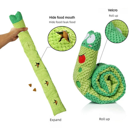 Dog Puzzle Toys Plush Sound Pet Toy Foldable Molar Puppy Nail Frog Sniffing Smell Food Interactive Speaker Stuff Dogs Supplies