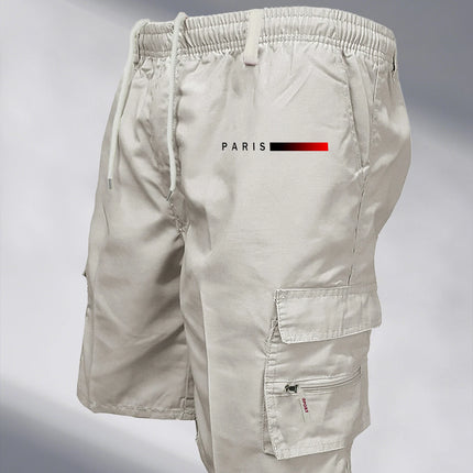 Men's Tactical Shorts Elastic Waist Cargo Work Shorts Men Outdoor Casual Street Style Jogging Shorts Loose Work Casual Shorts
