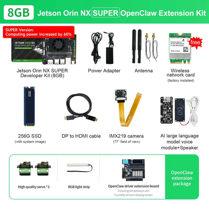 Jetson Orin NX Developer Kit Super Version with 117/157TOPS Computing Power For Embedded Edge Systems 8GB/16GB RAM Deep Learning