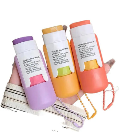 [MP]Gege bear 8.2g Large Capacity Lip Balm Keychain Pendant Hydrating & Moisturizing Lip Care As Lipstick Base & Accessory