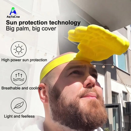 Funny Giant Hand Sun Visor Hat Novelty Foam Big Brim Headband Meme Shield Uv Protection Gag Gift For Adult Beach Festival Party