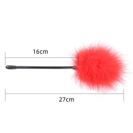 BDSM Set Sexy Leather Plush Erotic Handcuffs Flirt Feather Stick Bondage Kit Exotic Accessories Adult Games Sex Toys For Couples