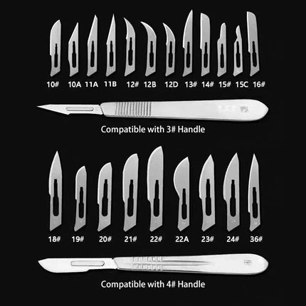 300pcs/3Box Disposable Medical Carbon Steel Sterile Surgical Blades for Eyebrow,Dental,Dissection, Podiatry, Grooming, Lab