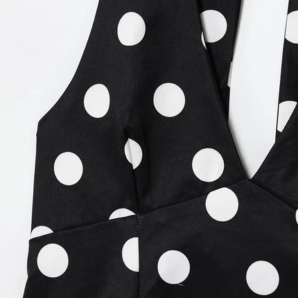 WOMAN Polka Dot Halter Tops for Women Sexy Backless Tank Top Women Summer Sleeveless Tops Woman off Shoulder Camisole Women Tops