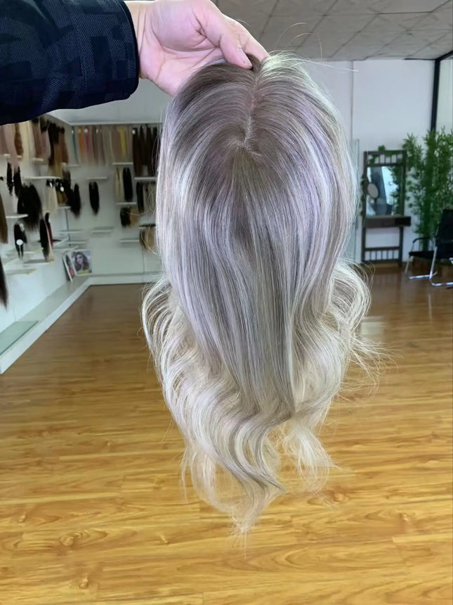 5.5*6.5 inch Size MONO Lace Toppers European Raw Hair Women Toupee Invisible Free Part Hair Toppers Hair Extension