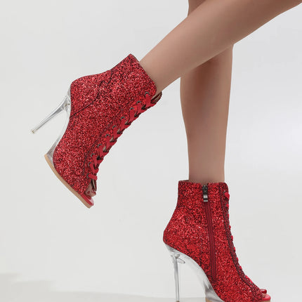 2023 New Fashion Women Heels  Lace-up Boot Stilettos Jazz Dance Lady Shoes For Latin Dancing Outdoor Sexy Stilettos Plus Size