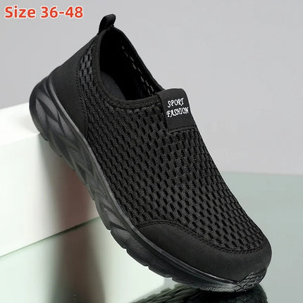 Lightweight men's relaxing, breathable sports shoes, casual mesh shoes non-slip, flat, outdoor walking, summer shoe size 36-48