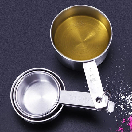 Stackable Measuring Cups and Spoons Set Baking Tools Stainless Steel Coffee Measuring Spoon Kitchen Accessories 1/4/6 PCS