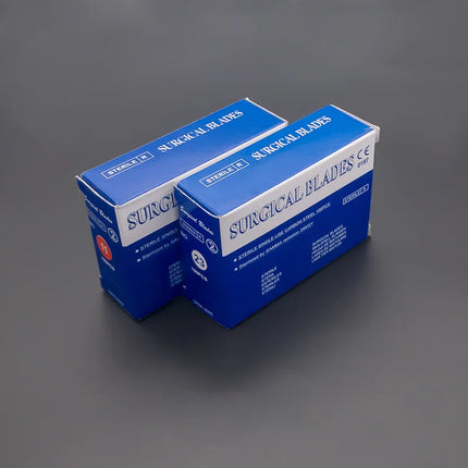 Sterile Surgical Scalpel Blades Individually Packaged, Carbon Steel 11 Extra Point & 23 Stainless Steel, Full Range of Sizes