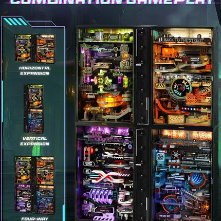ROKR Pinball Track Model Assembly Set - Alchemy City, 3D Adult Puzzle, DIY Miniature Model Set, Ideal Gift for Adults, MR04S