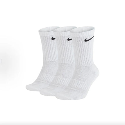 Nike Logo Athletic High-Top Socks Training Mid-Calf Socks Unisex Style Combo Pack White SX7676-100